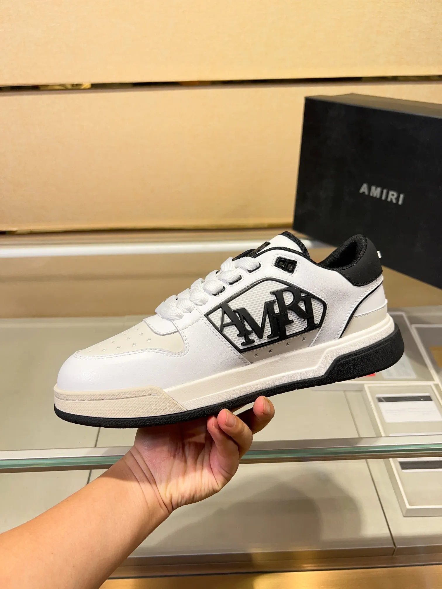 Men's men's shoes 💰500 [New style] 🌲🌲 Amiri - New Amiri trendy shoes, low-top casual sports shoes, the same style as celebrities, made of selected cowhide stitching, original outsole, comfortable on the feet, high-end workmanship, welcome to buy Size: 39-45 (customized for 46)